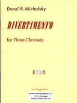 画像: クラリネット３重奏楽譜　Bb・アルト・バスクラリネットのためのディベルティメント 作曲／ドナル　ミヒャルスキー【2012年12月取扱開始】
