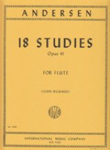 画像: フルート教材　18の練習曲　作品41(18 Studies Op.41)　作曲/アンダーセン,J.(Andersen,J.)　編曲/Barrere