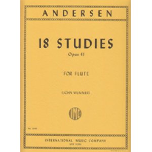 画像: フルート教材　18の練習曲　作品41(18 Studies Op.41)　作曲/アンダーセン,J.(Andersen,J.)　編曲/Barrere
