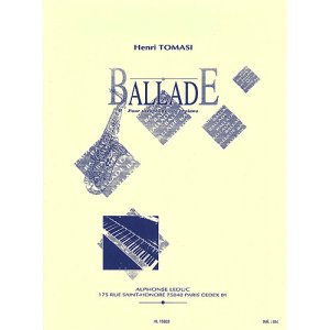画像: アルトサックス＆ピアノ楽譜　バラード（Ballade）　作曲／トマジ（Tomasi,H.)【2024年2月価格改定】