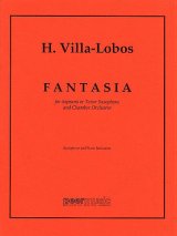 画像: ソプラノ（テナー）サックス＆ピアノ楽譜　幻想曲（Fantasia）　作曲／ヴィラ＝ロボス（Villa-Lobos,H.)