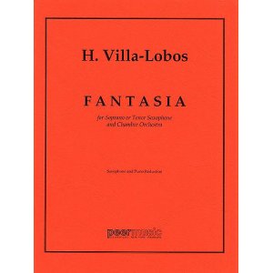 画像: ソプラノ（テナー）サックス＆ピアノ楽譜　幻想曲（Fantasia）　作曲／ヴィラ＝ロボス（Villa-Lobos,H.)