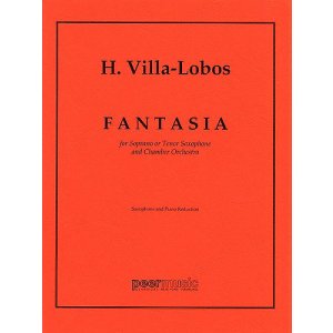 画像: ソプラノ（テナー）サックス＆ピアノ楽譜　幻想曲（Fantasia）　作曲／ヴィラ＝ロボス（Villa-Lobos,H.)