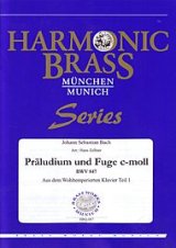 画像: 金管５重奏楽譜　前奏曲とフーガ　ハ短調　（Präludium und Fuge in c-moll）　作曲／バッハ　編曲／Hans Zellner