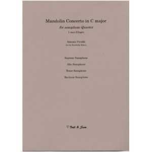 画像: サックス4重奏楽譜　マンドリン協奏曲　第一楽章　作曲／アントニオ・ヴィヴァルディ　編曲／河合和貴　【2013年3月取扱開始】