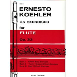 画像: フルート教材　35の練習課題 作品33 第2巻(35 Exercises Op.33:II)　作曲/ケーラー.エルネスト(Kohler, Ernesto)　定番教本！！