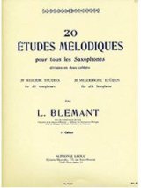 画像: サックス教材　20の旋律的練習曲 第1巻（20 Etudes　Melodiques：1）　作曲ブレマン（Blemant,L.)