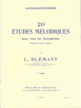 画像: サックス教材　20の旋律的練習曲 第2巻（20 Etudes　Melodiques：2）　作曲/ブレマン（Blemant,L.)