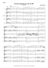 画像: 木管5重奏楽譜　Clarinet Quintet in A dur K.581　作曲：モーツァルト　編曲：関向 弥生　【2013年8月取扱開始】