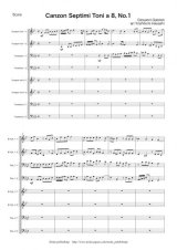 画像: 金管８重奏楽譜　第７旋法によるカンツォン第１番　作曲：ガブリエーリ　編曲：林　佳史　【2013年8月取扱開始】