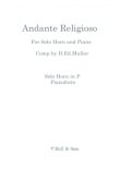 画像1: ホルンソロ＆ピアノ楽譜　独奏ホルンとピアノのためのアンダンテ・レリジョーソ　作曲／エド・ミュラー