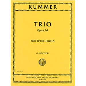 画像: フルート３重奏楽譜　Trio,Op.24／3重奏曲 作品24　作曲／カスパール・クンマー【2014年8月取扱開始】