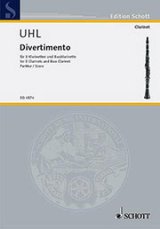 画像: クラリネット4重奏楽譜　Divertimento／ディヴェルティメント　作曲：Alfred Uhl／アルフレッド・ウール　【2020年8月取扱開始】