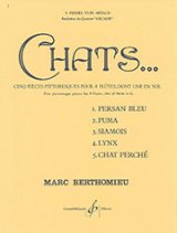 画像: フルート4重奏楽譜　Chats／猫　作曲：Marc Berthomieu／マルク・ベルトミュー　 【2020年8月取扱開始】