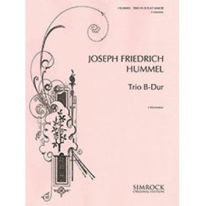 画像: クラリネット3重奏楽譜　Trio B-Dur／トリオ 変ロ長調 　作曲：Joseph Friedrich Hummel／ヨーゼフ・フリードリヒ・フンメル　【2020年8月取扱開始】