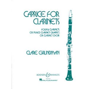 画像: クラリネット4重奏楽譜　Caprice for Clarinets／クラリネットのためのカプリス作曲：Clare Grundman／クレア・グランドマン　【2020年8月取扱開始】