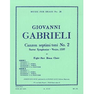 画像: 金管8重奏楽譜　　Canzon Septimi Toni No. 2／第7旋法のカンツォン　第２番　　作曲：Giovanni Gabrieli ／ジョヴァンニ・ガブリエリ　【2020年8月取扱開始】