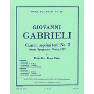 画像: 金管8重奏楽譜　　Canzon Septimi Toni No. 2／第7旋法のカンツォン　第２番　　作曲：Giovanni Gabrieli ／ジョヴァンニ・ガブリエリ　【2020年8月取扱開始】