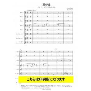 画像: フルート8重奏楽譜　風の道　作曲　合田佳代子【2021年9月取扱開始】