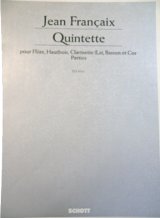 画像: 【在庫一掃セール】　木管5重奏楽譜　Quintette（5重奏曲）パート譜のみ　作曲：Jean　Francaix（J.フランセ）　【2021年10月3日登録】