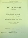 画像1: 【在庫一掃セール】　木管5重奏楽譜　QUINTETT　op.91　NO,3　D-Dur　作曲：ANTON REICHA（ライヒャ）　【2021年10月3日登録】