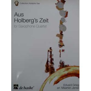 画像: サックス４重奏楽譜　ホルベアの時代から　作曲／グリーグ　編曲／マールティン・イェンセ