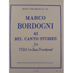 画像: チューバ教材　４３のベル・カント練習曲（４３Bel　Canto　Studies)　作曲／ボルドーニ（Bordogni.G.M)