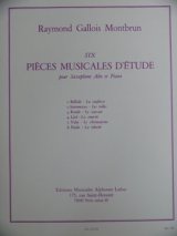 画像: サックス教材　6つの練習曲 （6 Pieces　Musicales　ｄEtudes）　作曲/ガロワ・モンブラン（Gallois　Montbrun.R)