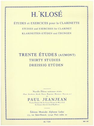 画像1: クラリネット教材　３０のオーモンに基づく練習曲（30Etudes　dApres　H,Aumont）　作曲/クローゼ，Ｈ．（Klose,H.)