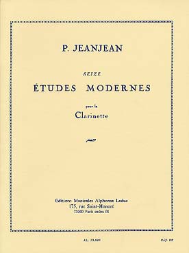 画像1: クラリネット教材　16の現代練習曲（16　Etudes　Modernes）　作曲/ジャンジャン，Ｐ．（Jeanjean,P.)