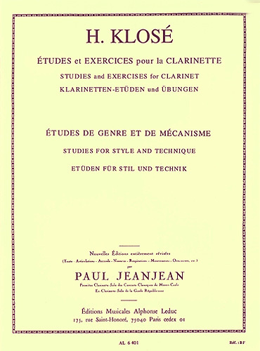 画像1: クラリネット教材　様式とメカニズムの練習曲（Etudes　de　Genre　de　Mecanisme）　作曲/クローゼ，Ｈ．（Klose,H.)