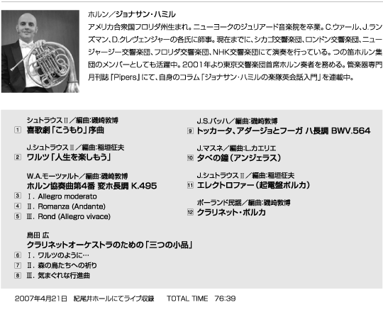 画像2: CD　J・S・バッハ　トッカータ、アダージョとフーガ 　東京クラリネット・クワイアー