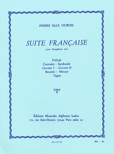 画像1: アルトサックスソロ楽譜　フランス組曲（Suite　Francaise)　作曲／デュボア（Dubois,P.M.)