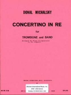 画像1: トロンボーンソロ楽譜　トロンボーンとピアノのためのコンチェルティーノ　ニ調　　ドナル　ミヒャルスキー作曲