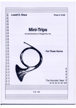 画像1: ホルン３重奏楽譜 ホルン三重奏のためのミニトリップス　作曲／ロウェル　ショー 【2023年3月改定】
