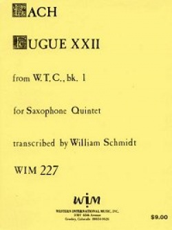 画像1: サックス５重奏楽譜　サキソフォン五重奏のためのフーガ21,WTC 2　作曲／ヨハン　セバスチャン　バッハ【2012年12月取扱開始】