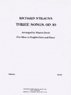 画像1: オーボエソロ楽譜　オーボエとピアノのための3つの歌　作品10　作曲／リヒャルト　シュトラウス【2013年1月取扱開始】