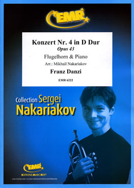 画像1: フリューゲルホルンソロ楽譜　フルート協奏曲　第４番　ニ短調　作品43（Konzert Nr. 4 in D Dur）　作曲／ダンツィ　校訂（編曲）／S.ナカリャコフ