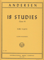 画像1: フルート教材　18の練習曲　作品41(18 Studies Op.41)　作曲/アンダーセン,J.(Andersen,J.)　編曲/Barrere