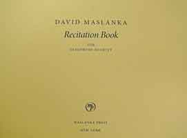 画像1: サックス４重奏楽譜　レシテーション・ブック（Recitation　Book)　作曲／D,マスランカ　【2019年11月入荷】