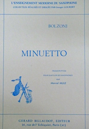 画像1: サックス４重奏楽譜　メヌエット　作曲／ボルゾーニ　編曲／ミュール【2024年2月価格改定】