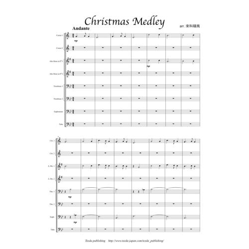 画像1: ティーダキッズ金管8重奏楽譜　クリスマス・メドレー　編曲：束科積夷　【2017年10月取扱開始】