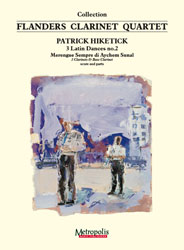 画像1: クラリネット4重奏楽譜　3 Latin Dances No. 2 Merengue Sempre di Aychem Sunal  作曲：Patrick Hiketick(パトリック・ヒケティック)　【2020年8月取扱開始】