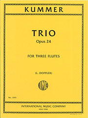 画像1: フルート3重奏楽譜　Trio,Op.24／3重奏曲 作品24　作曲 Caspar Kummer／カスパール・クンマー　【2020年8月取扱開始】