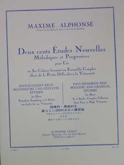 画像1: フレンチホルン教材　200の新練習曲　第2巻：40のやさしい練習曲（200Etudes　Nouvelles：II　40Etudes　Faciles）作曲／マキシム-アルフォンス（Maxime-Alphonse)